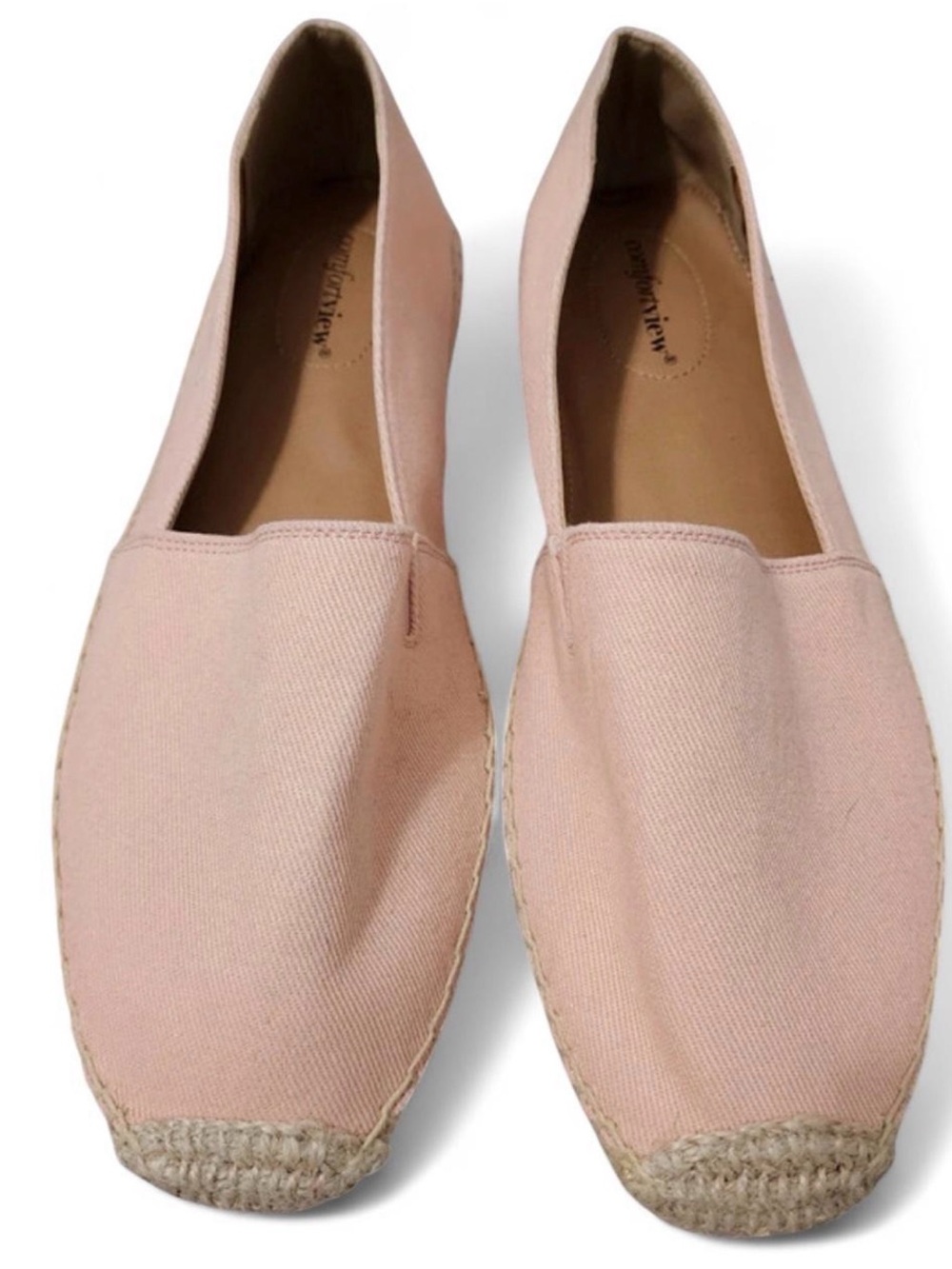 comfortview Blush Canvas Espadrille Slip-Ons